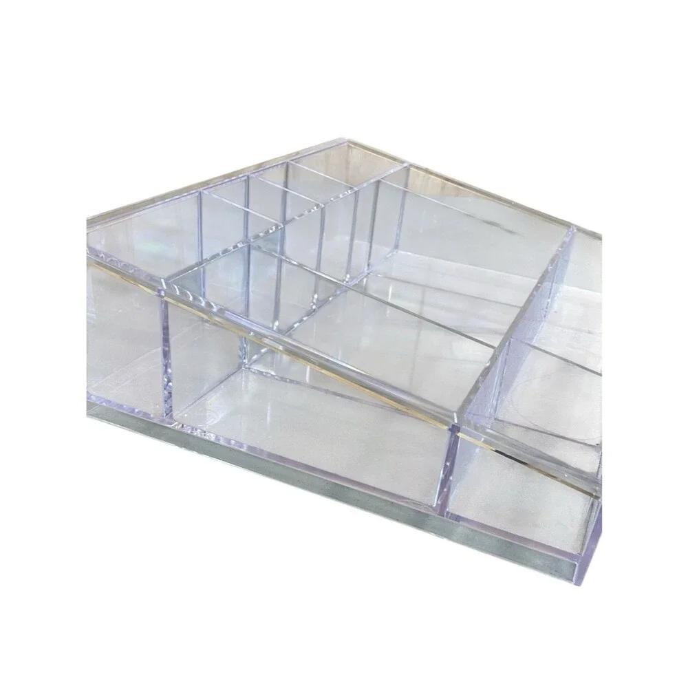 Clear Makeup Tray Drawer Organizer Multi-Compartment Cosmetic Vanity Organizer